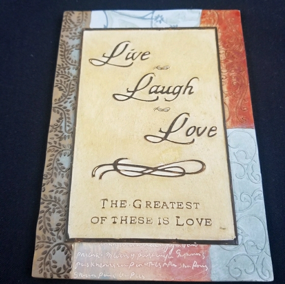 2 POLYRESIN SIGNS-LIVE LAUGH LOVE/DANCE LOVE SING - Picture 6 of 8